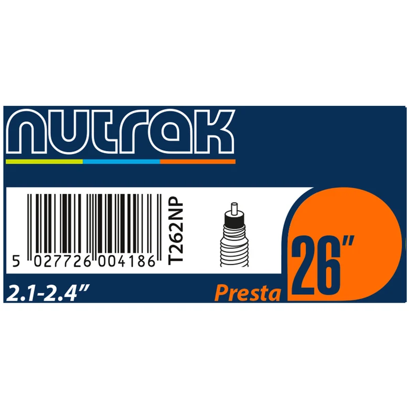 Nutrak 26x2.1-2.4" 26 Inch Presta Valve Bike Inner Tube