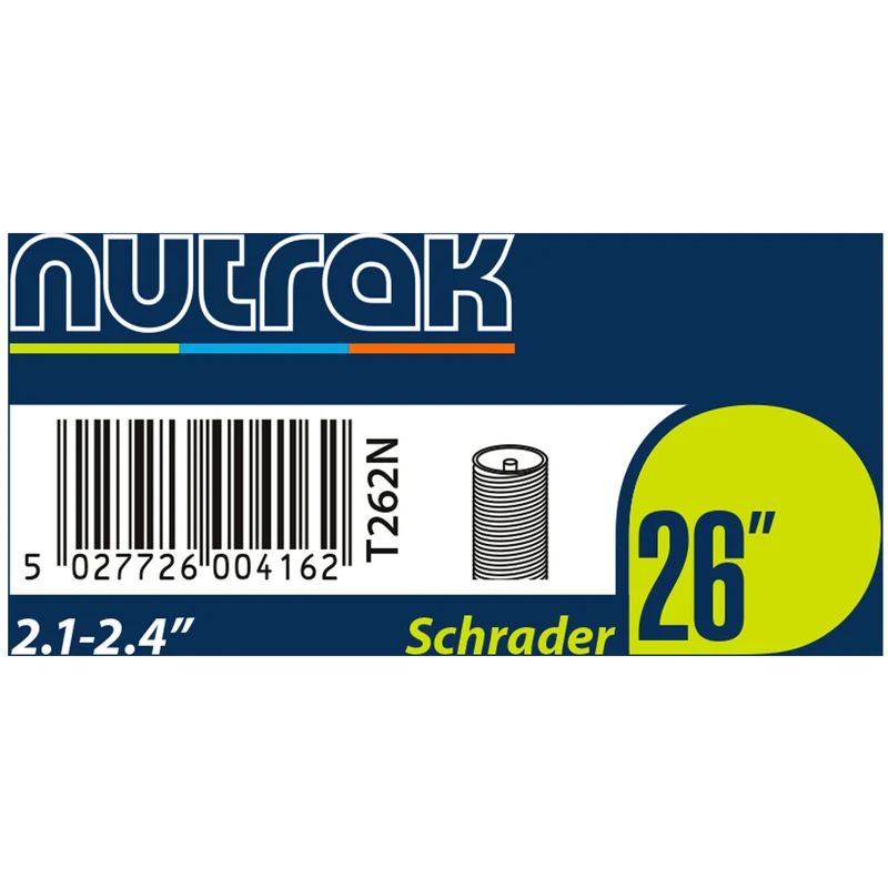 Nutrak 26x2.1-2.4" 26 Inch Schrader Valve Bike Inner Tube