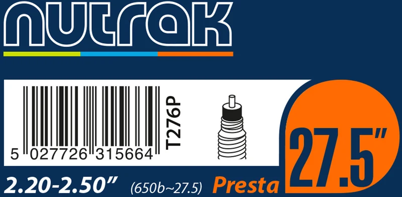Nutrak 26x4.0-4.3" 26 Inch Presta Valve Bike Inner Tube