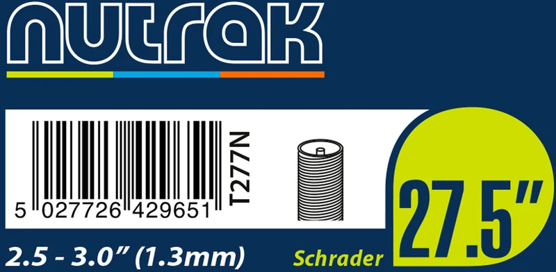 Nutrak 27.5x2.5-3.0" 27.5 Inch Schrader Valve Bike Inner Tube