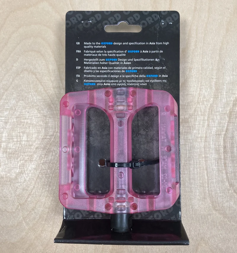 Oxford Platform Crystal Pink 9/16 Inch Platform Bike Pedals