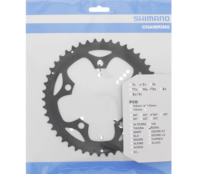 Shimano Kettenblatt SORA FC-3550 46 Zähne Schwarz