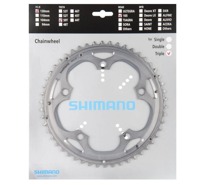 Shimano Kettenblatt 105 FC-5703 50 Zähne Silber