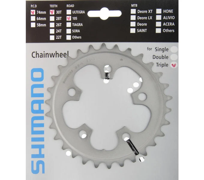 Shimano Kettenblatt 105 FC-5703 30 Zähne Silber