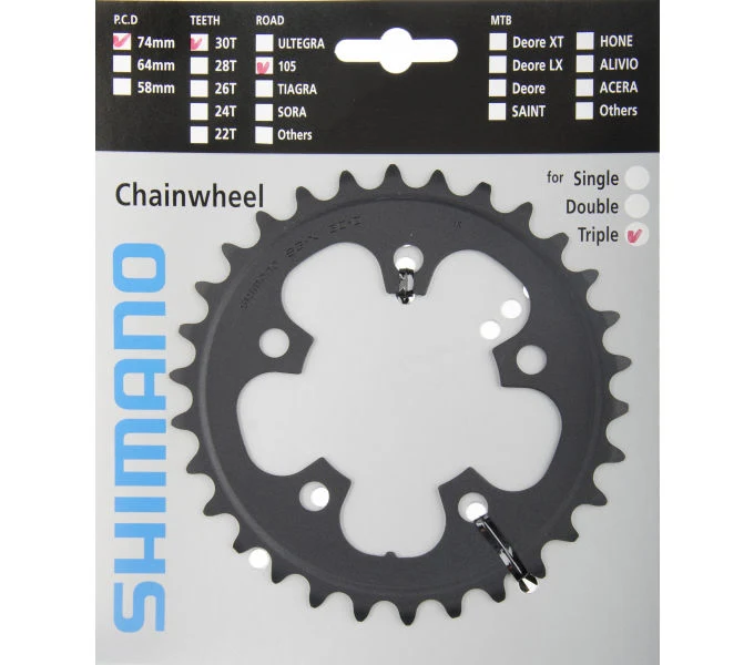Shimano Kettenblatt 105 FC-5703 30 Zähne Schwarz
