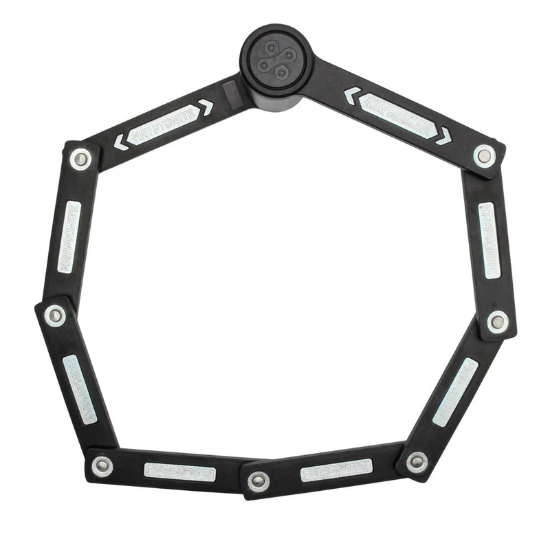 Kryptonite Länge 80cm,2,5mm Stahlgl.,sw,2 Schlüssel Faltreifenschloss Kryptonite Keeper Mini