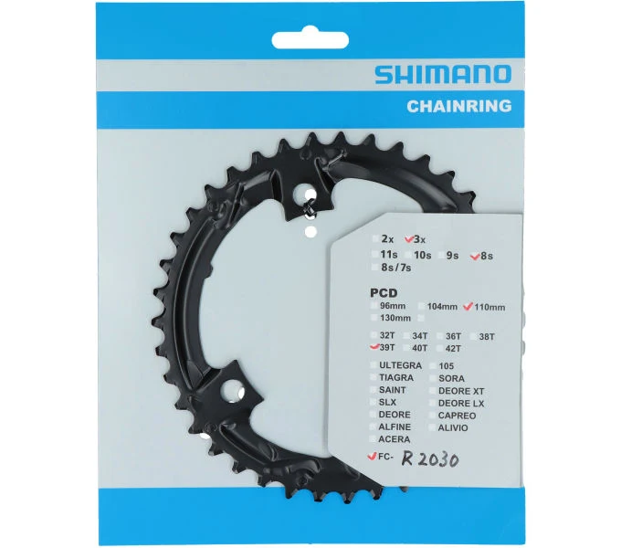 Shimano Kettenblatt CLARIS FC-R2030 39 Zähne Schwarz