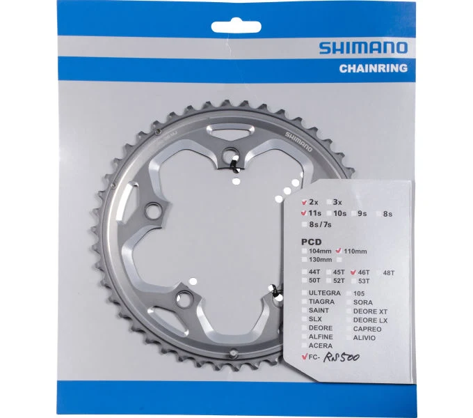 Shimano Kettenblatt FC-RS500 46 Zähne Silber