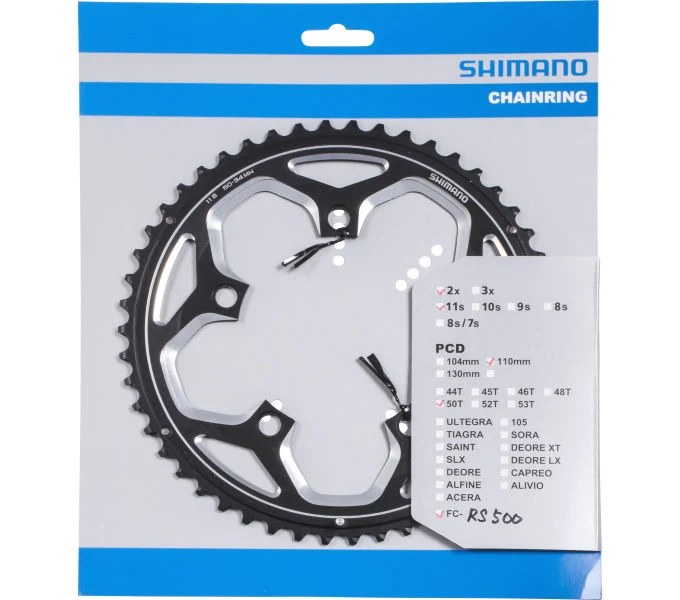 Shimano Kettenblatt FC-RS500 50 Zähne Schwarz