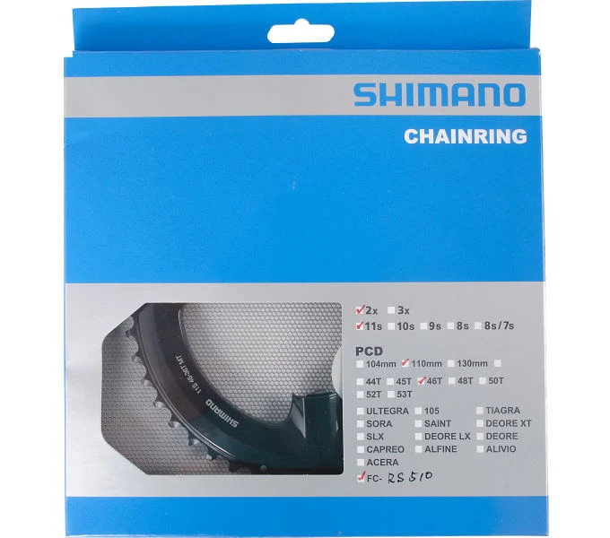 Shimano Kettenblatt FC-RS510 46 Zähne Schwarz