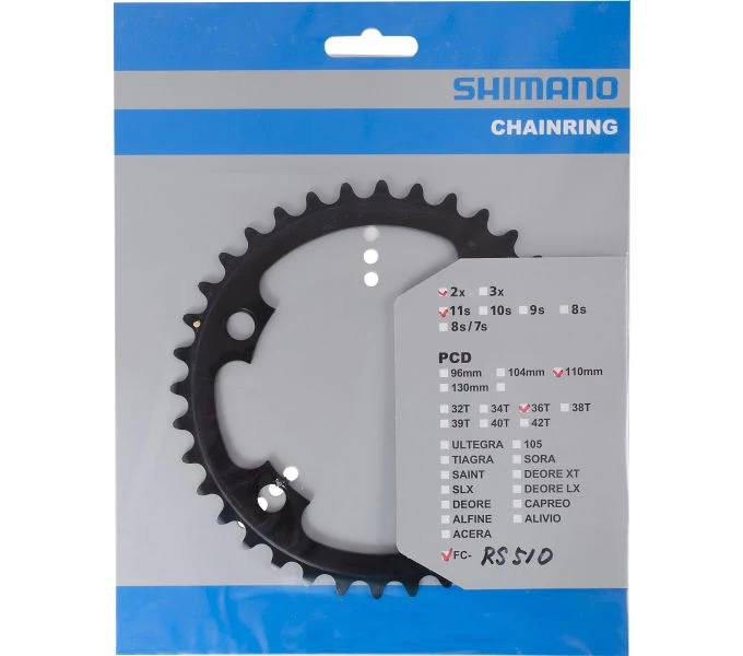 Shimano Kettenblatt FC-RS510 36 Zähne Schwarz