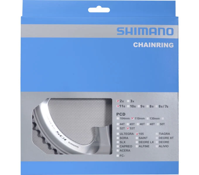 Shimano Kettenblatt 105 FC-5800 53 Zähne Silber