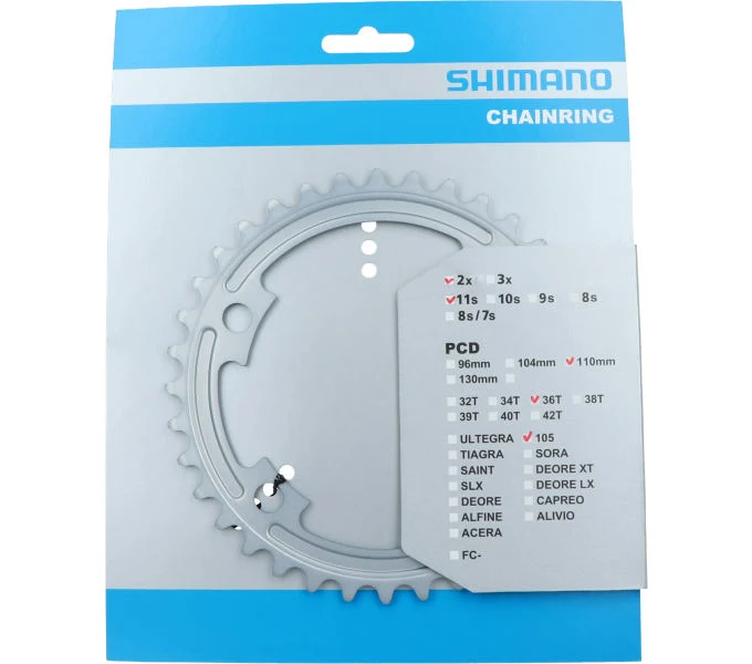 Shimano Kettenblatt 105 FC-5800 36 Zähne Silber