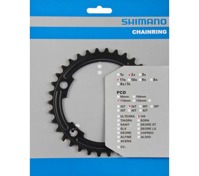 Shimano Kettenblatt 105 FC-5800 34 Zähne Schwarz