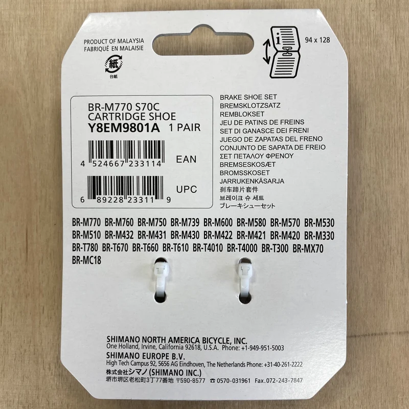 Shimano Deore XT BR-M770 S70C V-Brake Bike Brake Pads