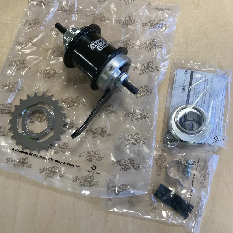 Sturmey Archer S2 KickShift 36H Coaster Brake 2 Speed Internal Geared Hub