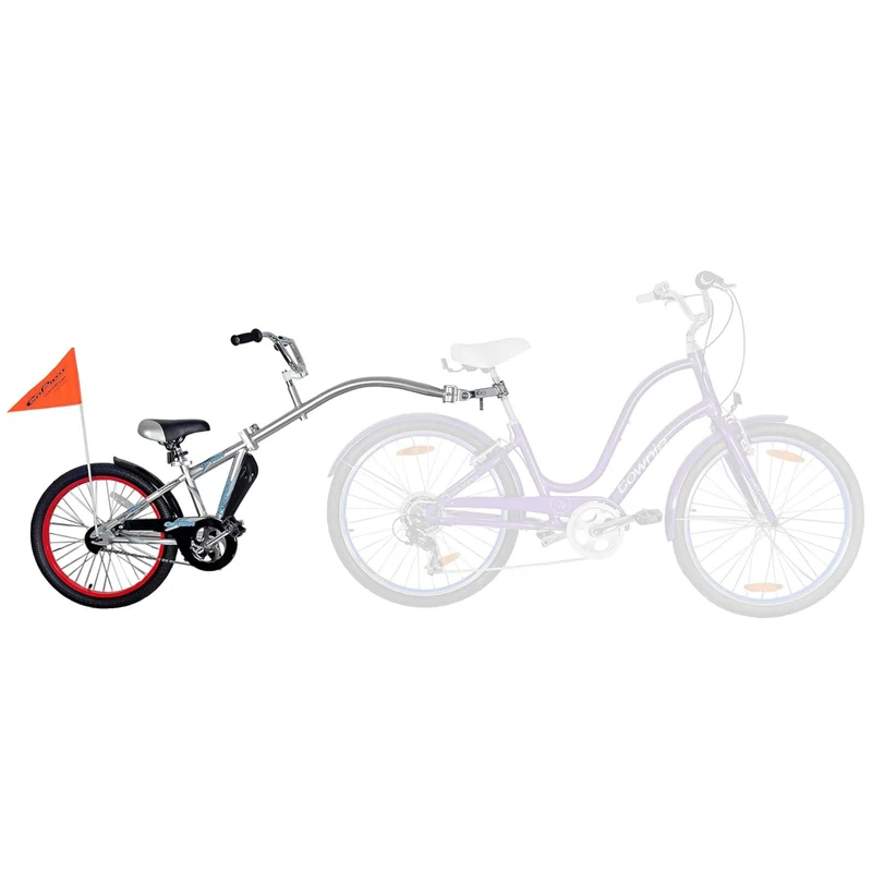 WeeRide Co Pilot Tag a Long Silver Bike Child Trailer