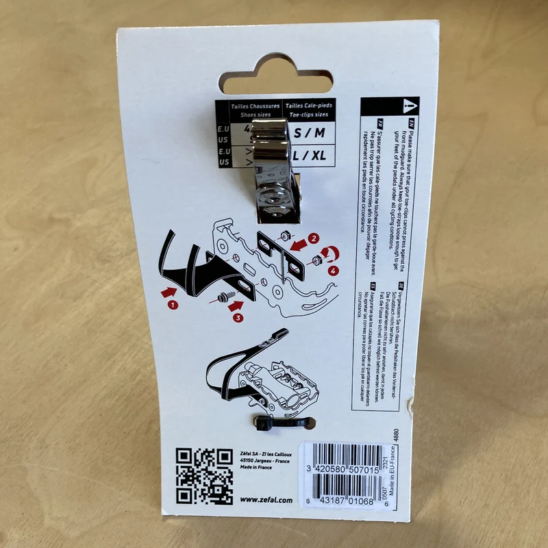 Zefal Christophe Steel 50 Bike Pedal Toe Clips