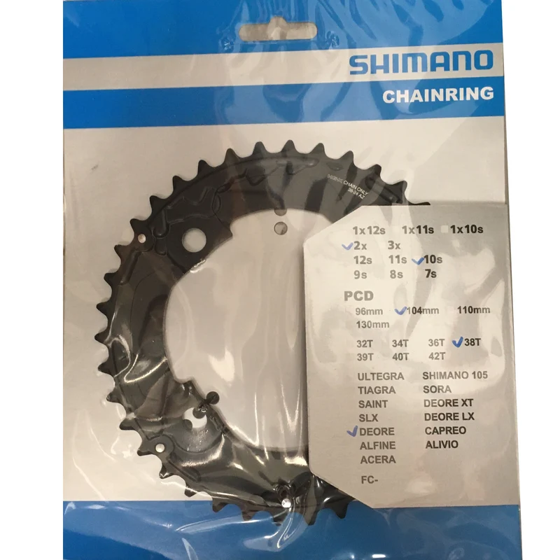 Shimano FCM617 Deore Double Bike Chain Ring Black