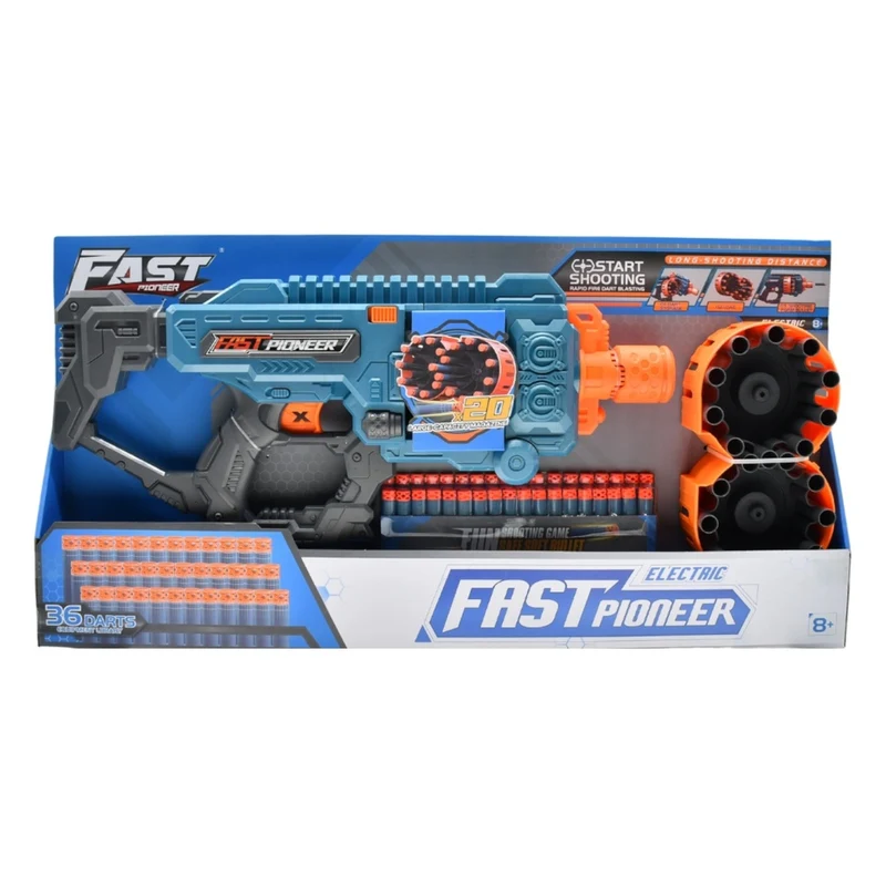 Fast Pioneer Electric drum load Indoor Toy Soft Bullet Toy Gun