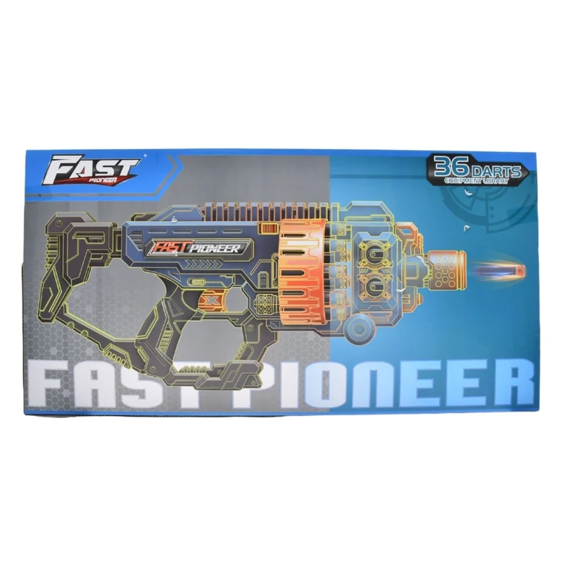 Fast Pioneer Electric drum load Indoor Toy Soft Bullet Toy Gun
