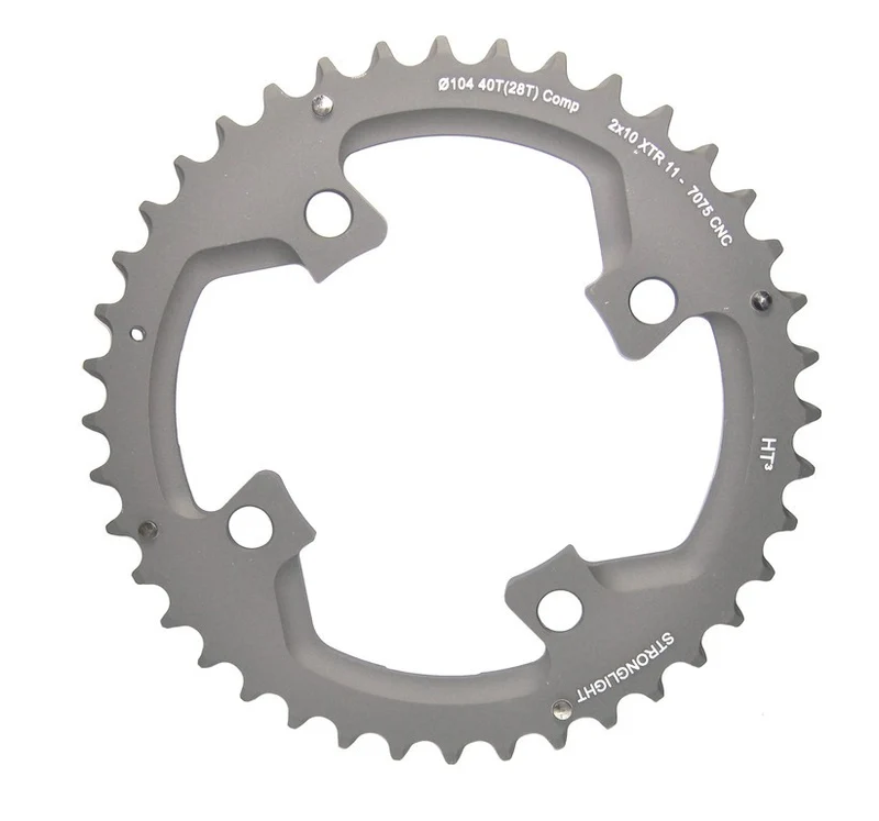 Stronglight Kettenblatt MTB Shimano 2x10 für XTR FC M980 4-Arm außen 38(24) Zähne