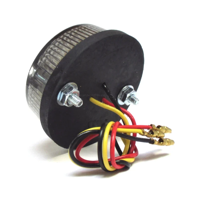 LED-Rücklicht Rund, Ø 60 mm, mit KZL, E-geprüft, Gummiabdeckung