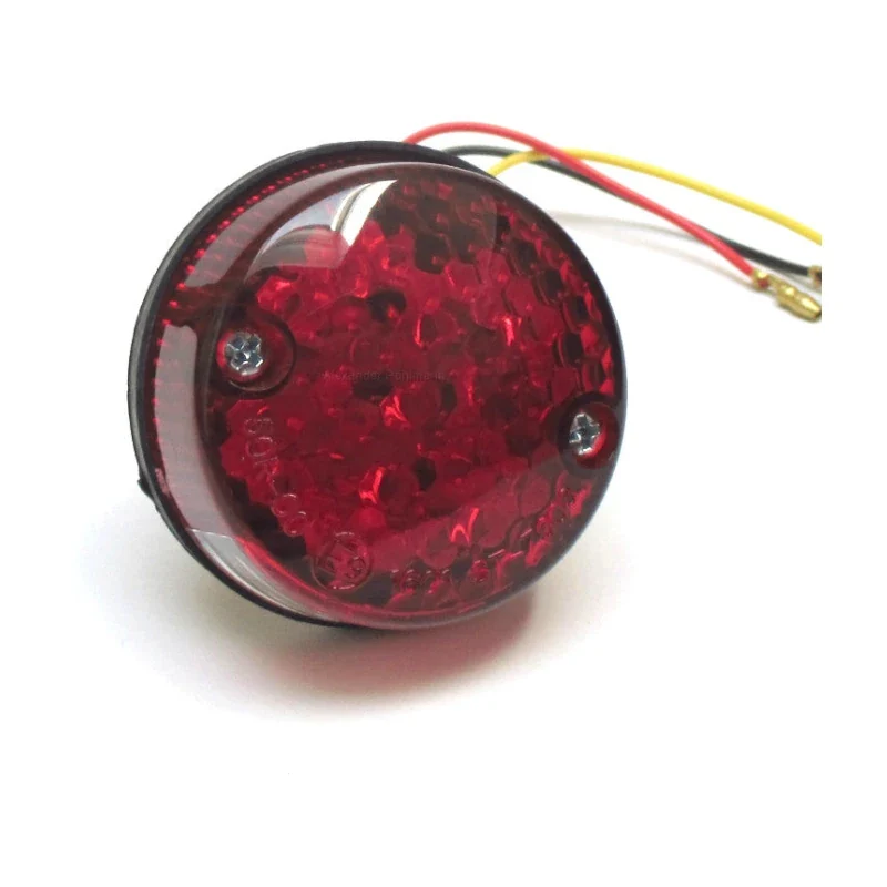 LED-Rücklicht Rund, Ø 60 mm, mit KZL, E-geprüft, Gummiabdeckung