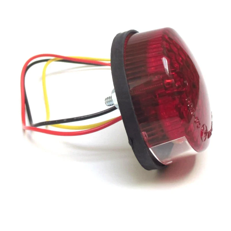 LED-Rücklicht Rund, Ø 60 mm, mit KZL, E-geprüft, Gummiabdeckung