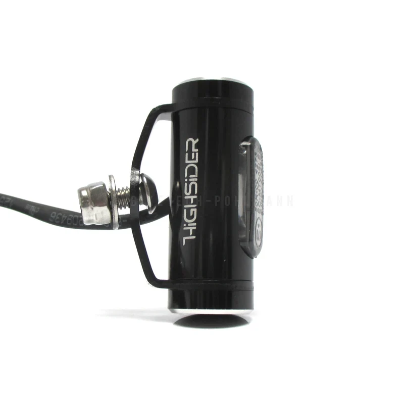 LED-Rücklicht Highsider Conero-T1 schwarz, Getönt, 40x15 mm, E-geprüft, 12V/0,1W