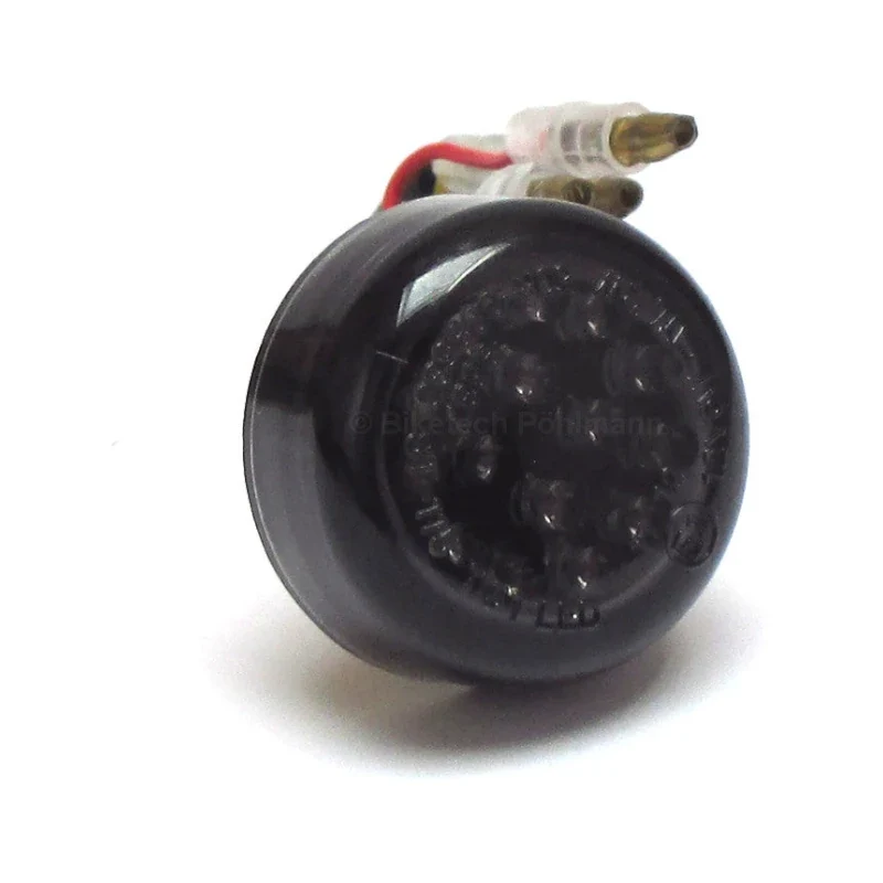 LED-Rücklicht Trenta schwarz, Getönt, Ø 30 mm, M6, E-geprüft, 12V/1W