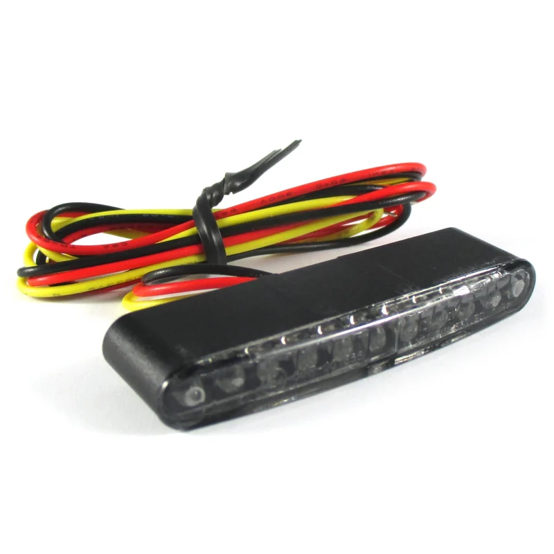 LED-Einbaurücklicht Fine-Liner schwarz, Getönt, 53x7 mm, E-geprüft, 12V/1W