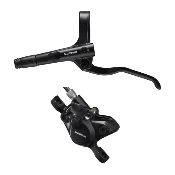 Shimano BR-MT200/BL-MT200 Bled Brake Lever/Post Mount Caliper - Rear Left - Black