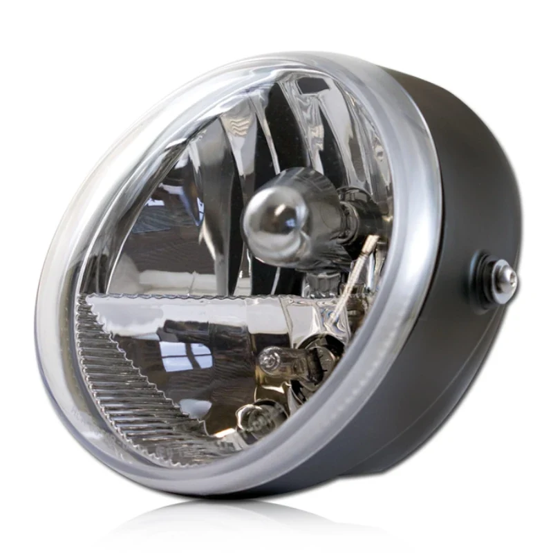 Scheinwerfer V-Rod Style H11 schwarz, Seitlich, Klar, 175x158 mm, E-geprüft