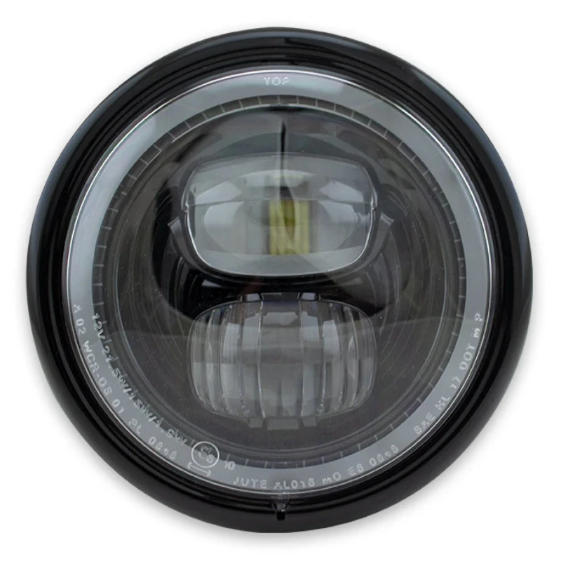 LED-Scheinwerfer 5 3/4 Zoll Pearl, M8 seitlich, Klar, E-geprüft
