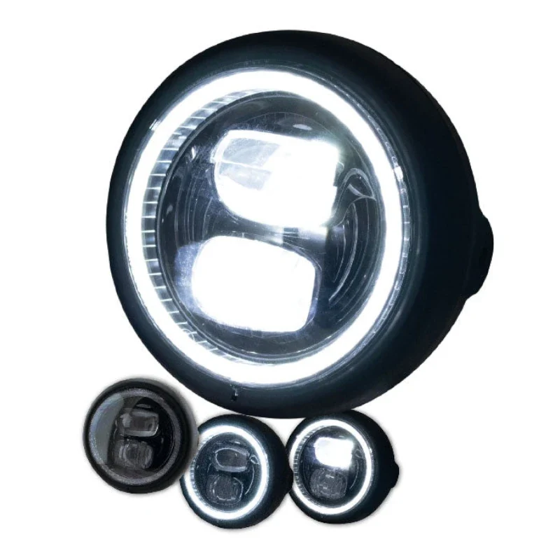 LED-Scheinwerfer 5 3/4 Zoll Pearl, M8 seitlich, Klar, E-geprüft