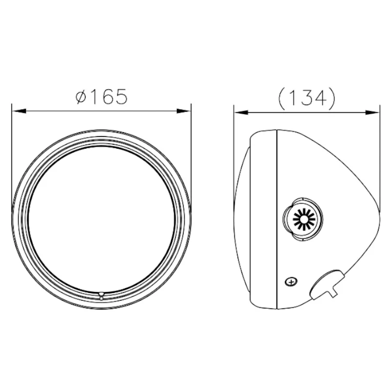 LED-Scheinwerfer 5 3/4 Zoll Pearl, M8 seitlich, Klar, E-geprüft