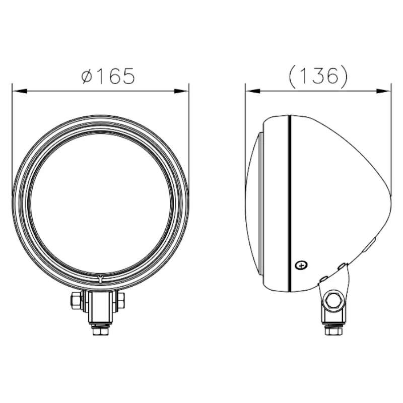 LED-Scheinwerfer 5 3/4 Zoll Pearl, M10 unten, Klar, E-geprüft