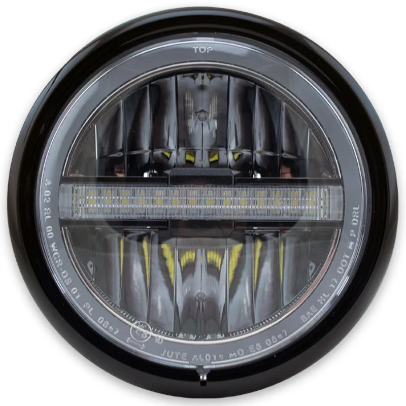 LED-Scheinwerfer 5 3/4 Zoll Horizon, M8 seitlich, Klar, E-geprüft