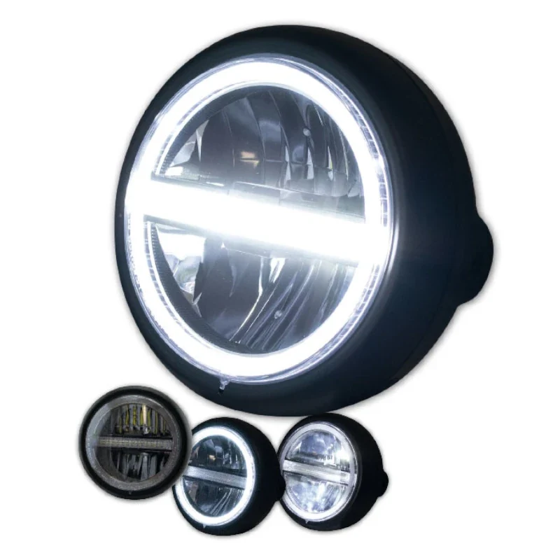 LED-Scheinwerfer 5 3/4 Zoll Horizon, M8 seitlich, Klar, E-geprüft