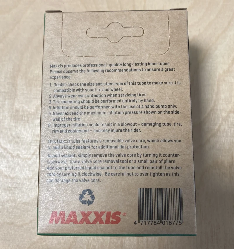 Maxxis Welterweight 20 x 1.9-2.125" 20 Inch Schrader Valve Bike Inner Tube
