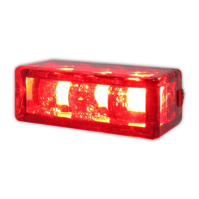 LED-Einbaurücklicht Progress-Line Brick, 27x10 mm, E-geprüft, 12V/1W