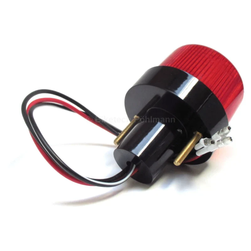 Rücklicht Point Mini, Glas rot, Ø 55 mm, mit KZL, E-geprüft, 12V/5W