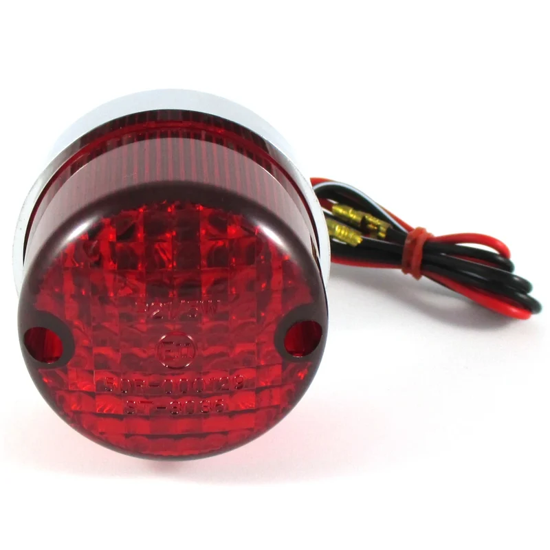 Rücklicht Point Mini, Glas rot, Ø 55 mm, mit KZL, E-geprüft, 12V/5W
