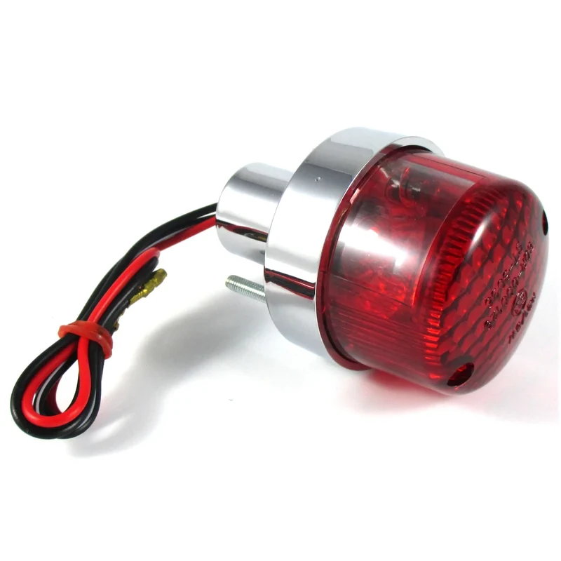 Rücklicht Point Mini, Glas rot, Ø 55 mm, mit KZL, E-geprüft, 12V/5W