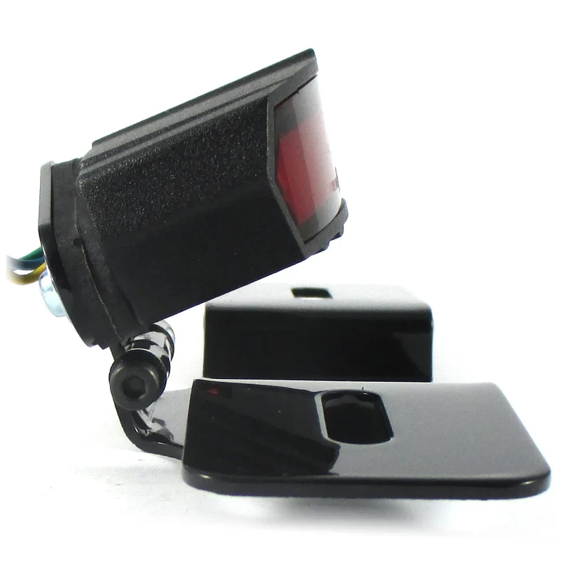 Rücklicht mit Kennzeichenhalter Light Guide schwarz, Rot, KZL, E-geprüft, 12V/1W