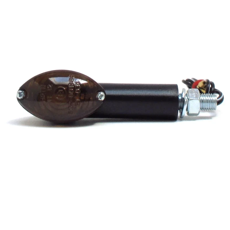 Blinker Paar Progress-Line Micro, Schwarz, Getönt, M10, E-geprüft, 12V/21W