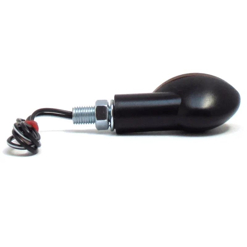 Blinker Paar Progress-Line Micro, Schwarz, Getönt, M10, E-geprüft, 12V/21W