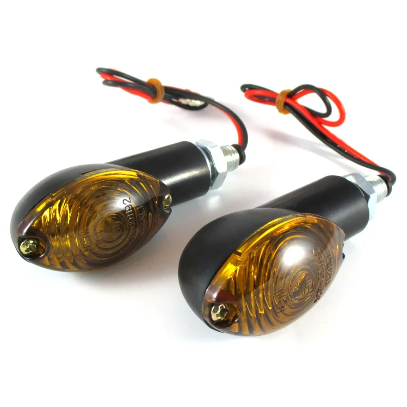 Blinker Paar Highsider Cateye, Schwarz, Getönt, M10, E-geprüft, 12V/21W
