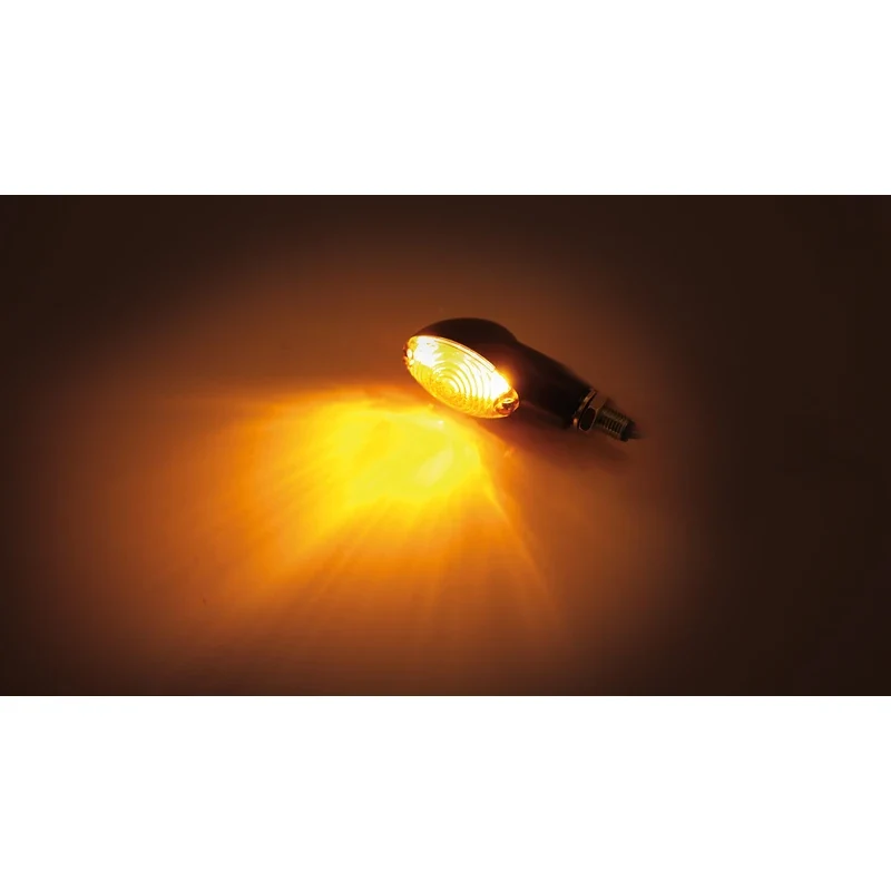 Blinker Paar Highsider Cateye, Schwarz, Getönt, M10, E-geprüft, 12V/21W